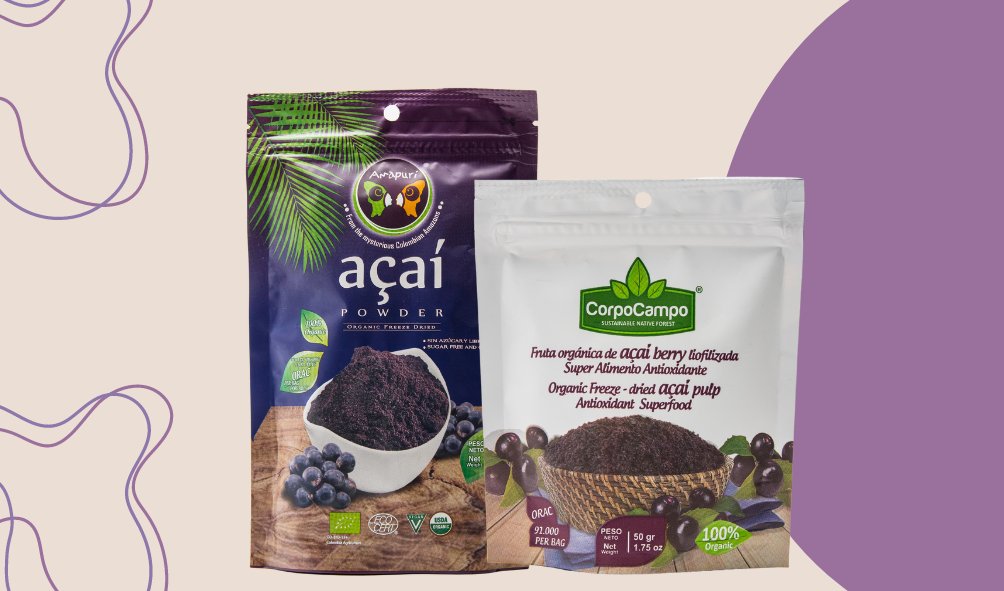 Nuestros productos a base de açaí son 100% veganos. El açaí en polvo o açaí liofilizado es una opción para saludable para mezclar con jugo, leche, kumis entre otros, su concentración de açaí alcanza un 90% el cual es uno de los productos más limpio.

#açaí #saludable #selva