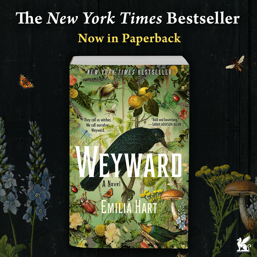 I am so happy that Weyward is out in paperback in the US today!! Thank you @StMartinsPress for making her look so very beautiful 🪲🦋