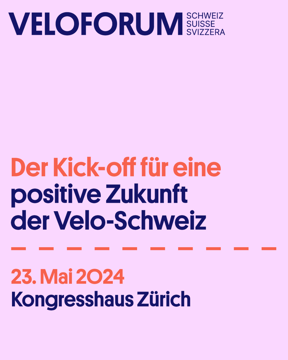 Am 23. Mai 2024 setzt das Veloforum im @ZurichConvCent neue Massstäbe für die Zukunft des Velofahrens in der Schweiz! Das ganztägige Forum ist eine Begleitmassnahme der UCI Rad- und Para-Cycling-Strassen-Weltmeisterschaften Zürich 2024. #TogetherWeRide #zurich2024 #Veloforum