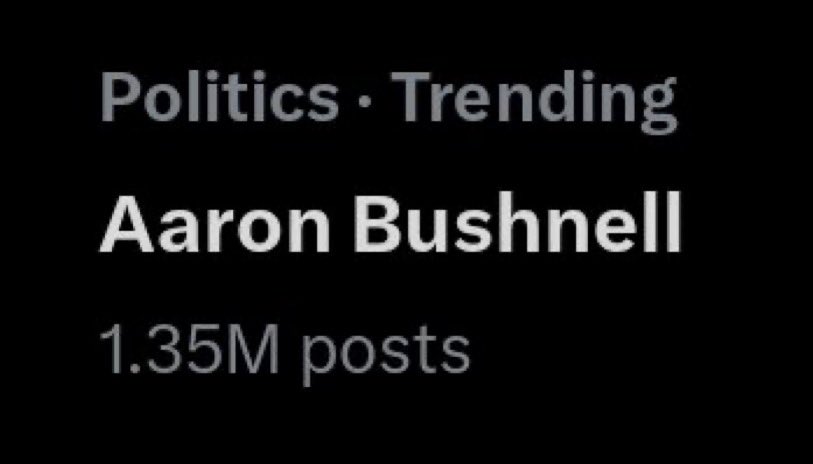 Dear Aaron Bushnell 1,35 million people made posts about you in 24 hours. You’ll not be forgotten🇺🇸❤️🇺🇸