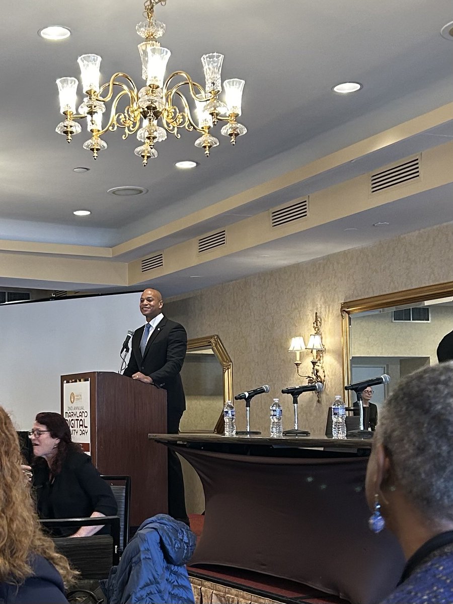 ⁦<a href="/GovWesMoore/">Governor Wes Moore</a>⁩ speaking at #digitalequityday in Annapolis. “Maryland is winning because we are working together.” #digitalequity #digitalinclusion