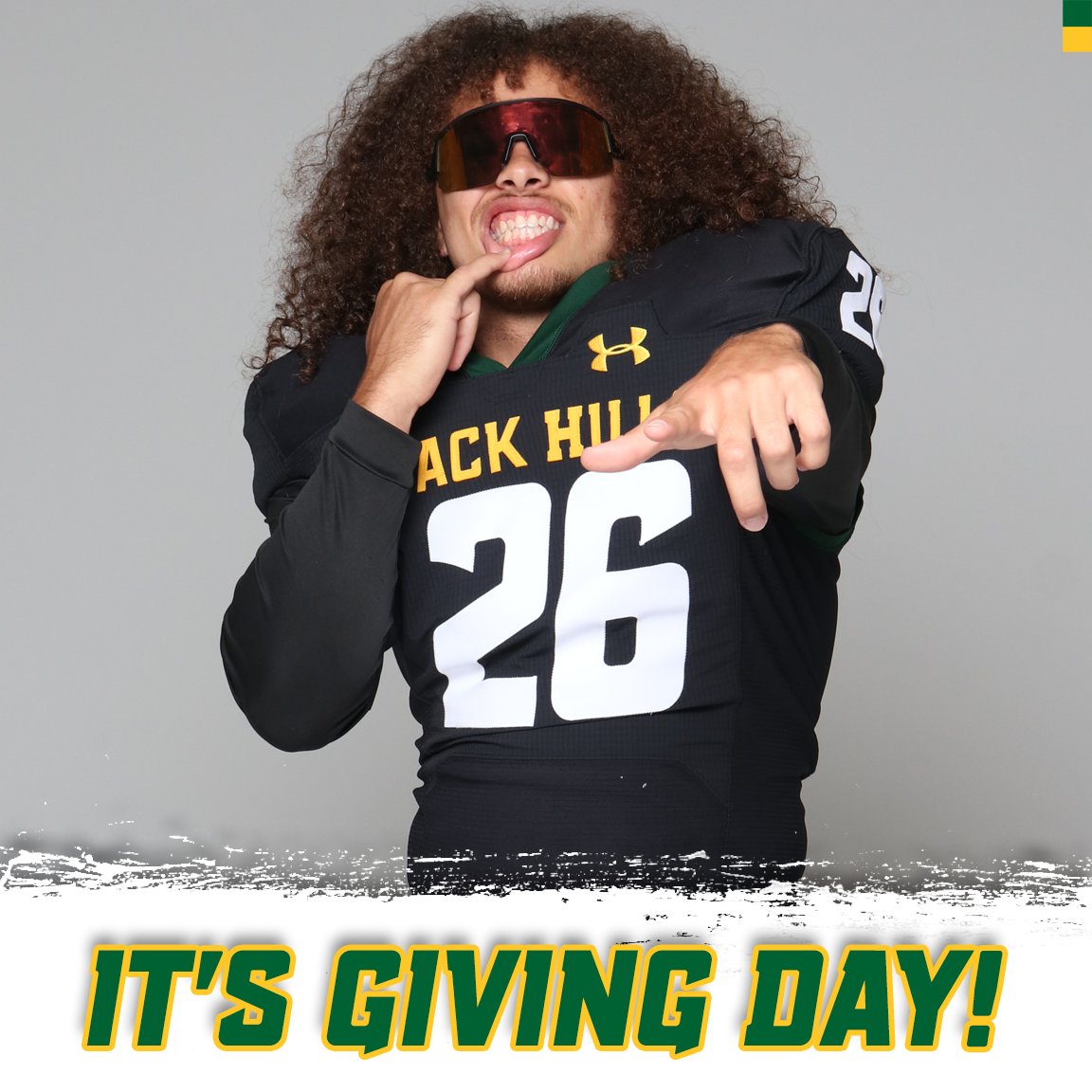 It's here! Let's come together and reach this goal today for BHSU Football. We're at $4,500 as of now. If 150 people give $100 today - we'll reach our fundraising goal. Please consider giving to our program to help our young men! Thank you! LINK: fundraise.givesmart.com/vf/24JGB/BHSUF…