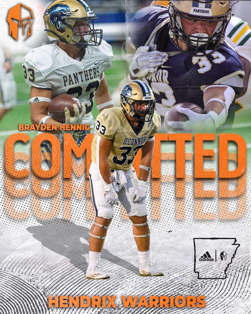 Excited to announce my commitment to <a href="/HendrixFootball/">#WeAreWarriors</a> to continue my academic and athletic career. I am very thankful and blessed for this opportunity. I can’t wait to work with <a href="/NotCoachBuck/">NotBuck NotBuchanan</a> and <a href="/RussHeidiSLC/">Russ and Heidi Phillips🏈</a> . Go Warriors 🟠⚫️