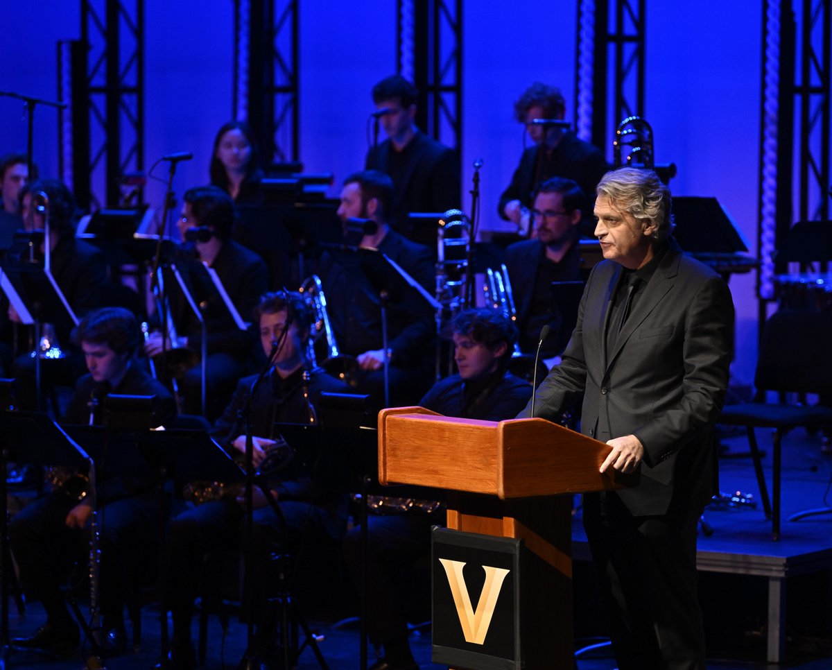 'But we are more alike, my friends, than we are unalike.' Chancellor Diermeier recently joined VU's @BlairSchool for Big Band's collaborative Solidarity concert where he read Maya Angelou's ‘Human Family.’