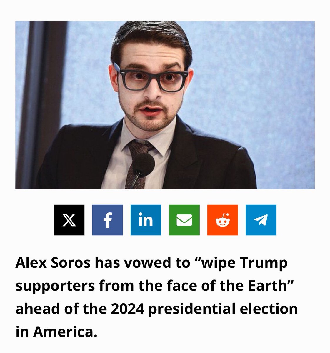 Alex Soros wants to...'wipe Trump supporters from the face of the Earth.' 

Did you know this guy is also producing movies now?  #TrialByFire
