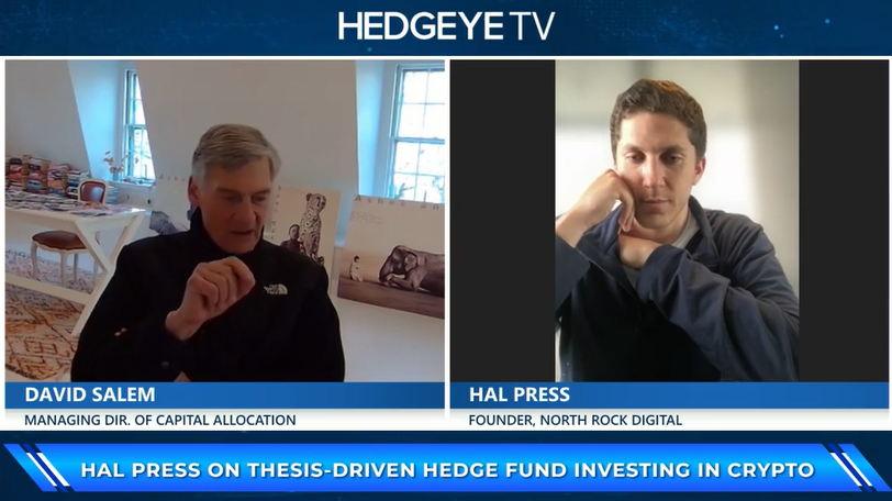 Hedgeye's tweet photo. WATCH | Opportunities + Perils in Digital Assets 💰 

Hal Press @NorthRockLP joins David Salem @dsaleminvestor in this inaugural episode of Salem's new webcast series "CIO Corner" for an in-depth investing discussion on Digital Assets.

FREE WEBCAST ACCESS: https://t.co/kOjstB6Mdo

Prior to founding North Rock Digital in 2021, Mr. Press worked as a senior analyst covering the technology sector, at Maverick Capital, a $12B Equity hedge fund. Earlier in his career, he worked at Morgan Stanley serving as an Associate in a variety of divisions including institutional equities, equity research and investment management/private equity. Mr. Press holds a Bachelor of Science in mechanical engineering from the Pratt School of Engineering at Duke University.