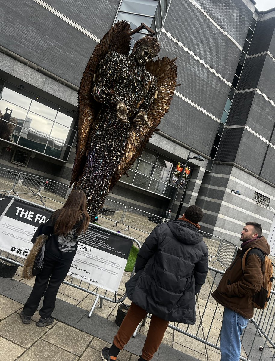 Our students had an unforgettable day exploring the incredible Knife Angel at the Royal Armouries Museum! 🗡️💫 It's not just a sculpture, it's a symbol sparking important conversations about knife crime in our city. Let's keep the dialogue going! #KnifeAngel #CommunityEngagement