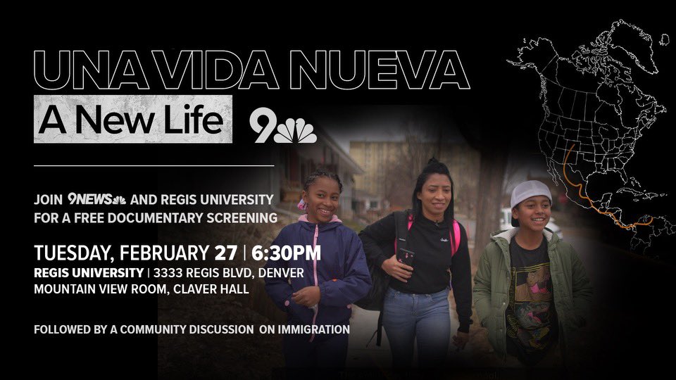 Angeline McCall (@angelinemcccall) on Twitter photo We spent a year working on a documentary as migrants arrived in Denver in unprecedented numbers. Everyone is welcome to our showing at <a href="/RegisUniversity/">Regis University</a> tonight! Doors open at 6pm. See you there! <a href="/9NEWS/">9NEWS Denver</a> We spent a year working on a documentary as migrants arrived in Denver in unprecedented numbers. Everyone is welcome to our showing at <a href="/RegisUniversity/">Regis University</a> tonight! Doors open at 6pm. See you there! <a href="/9NEWS/">9NEWS Denver</a>