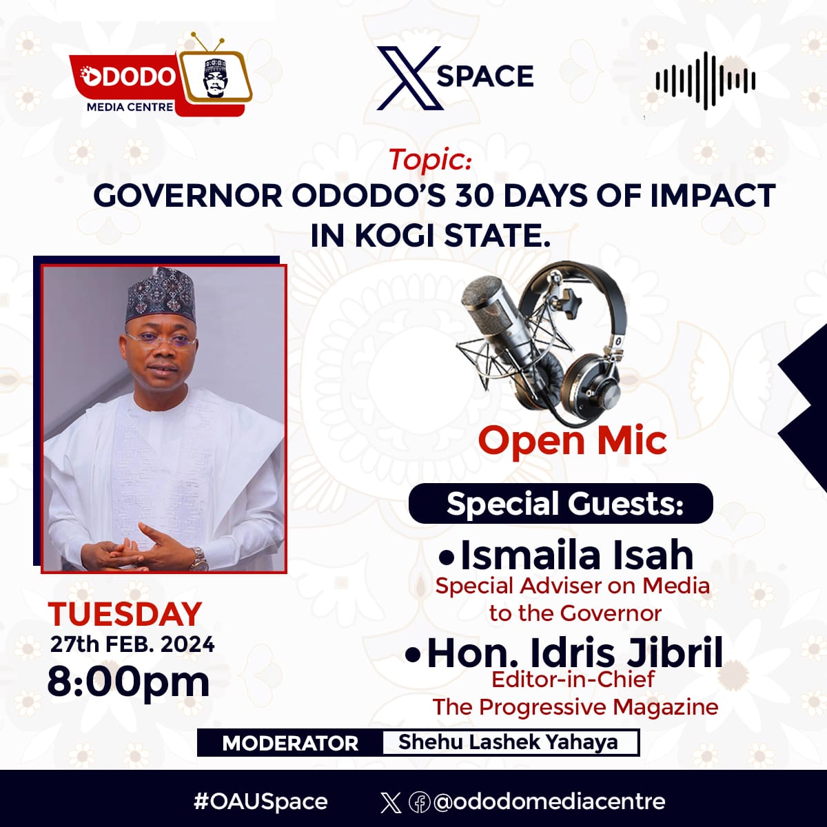 Join the Conversation: GOVERNOR ODODO'S 30 DAYS OF IMPACT IN KOGI STATE

What's your take?

#ododojoel #MakingADifference 
@OfficialOAU @OfficialGYBKogi @OfficialAPCNg @zozaismail @lasheck