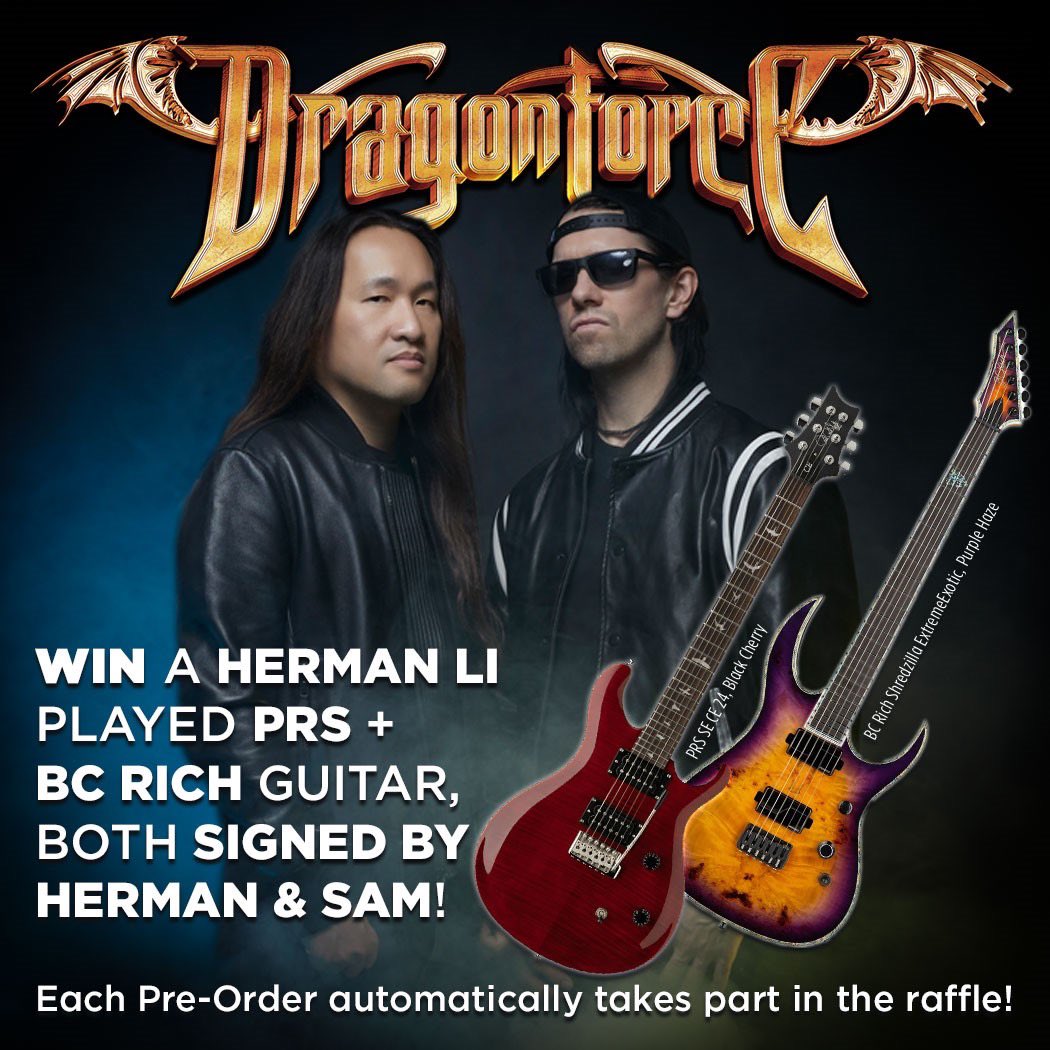 🎸GUITAR GIVEAWAY🎸 Anyone who pre-orders a copy of the new @DragonForce album Warp Speed Warriors (out 3/15) will be entered into a raffle to win a signed @prsguitars or @OfficialBCRich signed by me and Sam! Who has already pre-ordered? Pre-order is available now at…