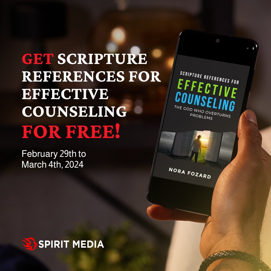 Get biblical wisdom for life's challenges, FREE for a limited time!

Download your copy here: amazon.com/dp/B0CTHRT2TB/

#SpiritMedia #counselingworks #counsel #GodsGuidance #godsguidance #freeebook #FreeEbookDownload #christianbooks #christianauthor #christianliving