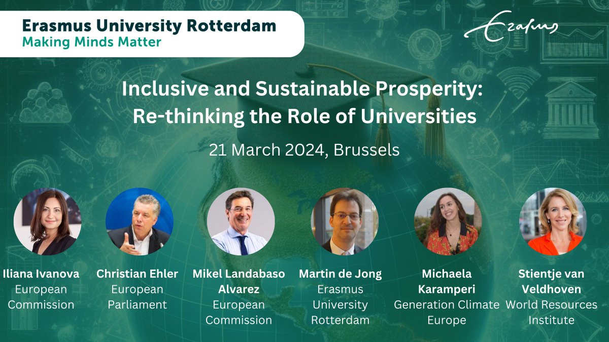 Dive into the transformative role of #universities! Join the debate at the @erasmusuni conference on March 21. Explore innovative approaches for #inclusive, #sustainable prosperity and resilient futures. Secure your spot now⬇️ sciencebusiness.net/events/inclusi…