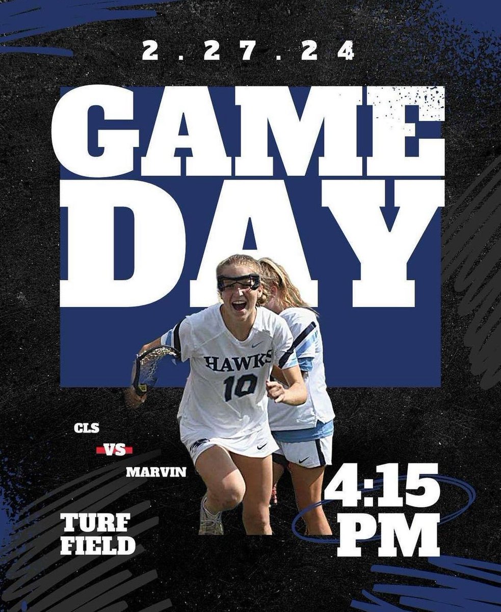 Charlotte Latin Girls Lacrosse (@cls_hawks_glax) on Twitter photo 🥍 JVG / VG Lacrosse vs Marvin Ridge
⌚️4:15
📍JV @ Field 1 / V @ Field 2
💻 V game <a href="/CLS_Hawks_HMP/">Charlotte Latin Hawks Media Production</a>
#GoHawks
<a href="/CLS_Hawks/">Charlotte Latin Athletics</a> 🥍 JVG / VG Lacrosse vs Marvin Ridge
⌚️4:15
📍JV @ Field 1 / V @ Field 2
💻 V game <a href="/CLS_Hawks_HMP/">Charlotte Latin Hawks Media Production</a>
#GoHawks
<a href="/CLS_Hawks/">Charlotte Latin Athletics</a>
