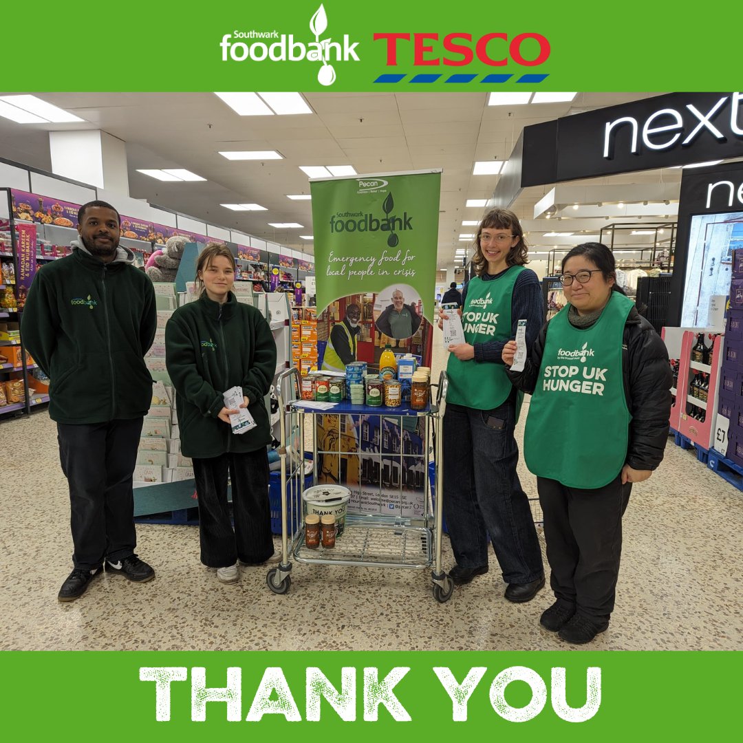🌟 Thank you to everyone who generously donated at our @tescofood, Surrey Quays collection! Together, we've gathered an incredible 760.34kg of food donations to support those in need. Your kindness makes a world of difference! 🙏💚 #GivingBack #SouthwarkFoodbank #Tesco