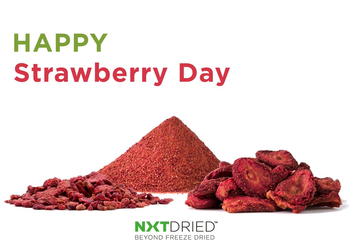 nxtdried's tweet photo. Guess what day it is! It’s #strawberry Day 🍓

There is no doubt that this is one of the most popular ingredients in the #FoodIndustry 

How do you like it better? Let us give you some tips! https://t.co/SlMUhUuvrp