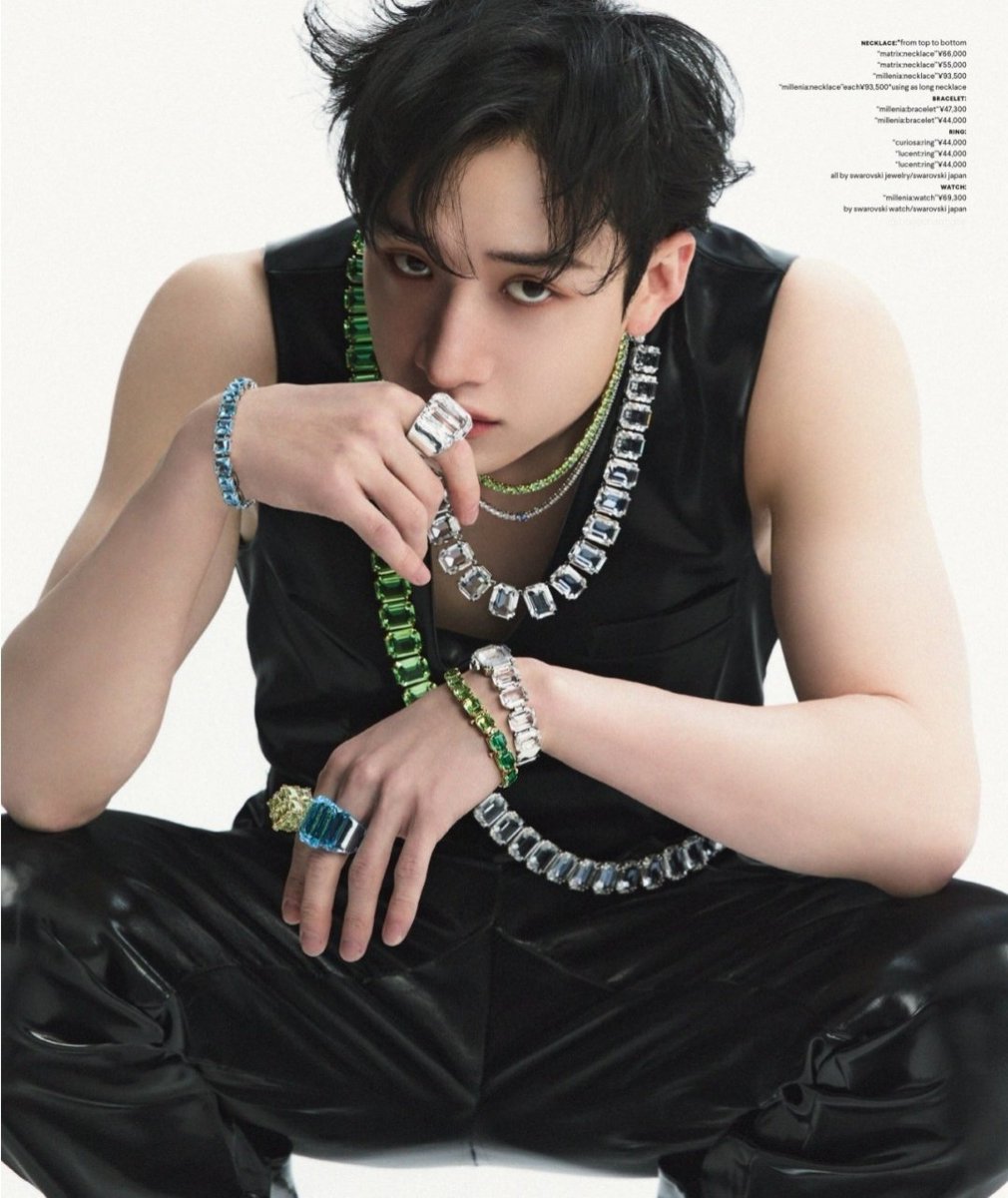 viraltakes's tweet photo. Bang Chan is captivating in new shots for Swarovski X Nylon Japan. https://t.co/Bpt65YrLWm