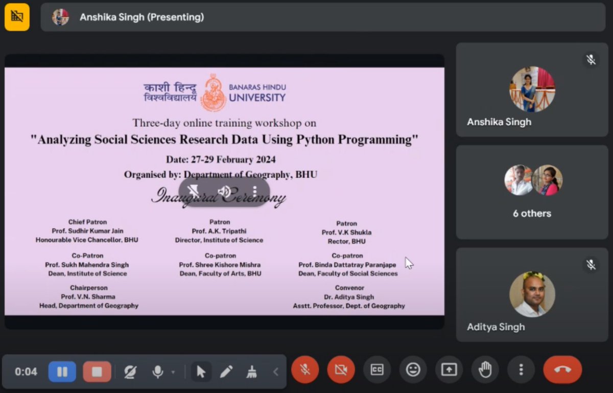 aadiatbhu's tweet photo. Day 1 of the Python workshop at Banaras Hindu University's Department of Geography was a blast! Over 30 enthusiastic students from 11 states dove into the world of coding. Grateful to Dr. Tina Dutta of BIT Mesra for her insightful engaging sessions! #PythonWorkshop #BHUGeography" https://t.co/OiYSdUucN0