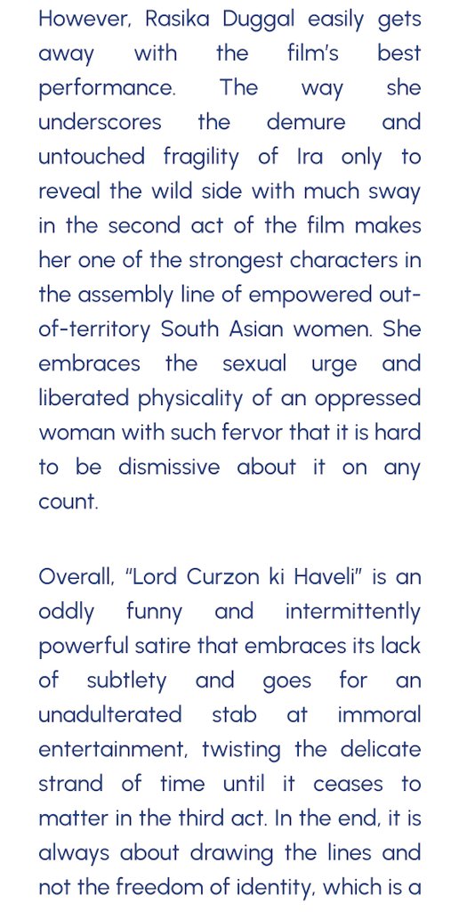 Thank You @highonfilms__ #LordCurzonKiHaveli has its India Premiere at the only genre festival of the country @WenchFilmFest on March 2nd 2024. Tickets available on #Insider.in @RasikaDugal @mathurarjun @pareshpahuja @zoharahman_ @bikas