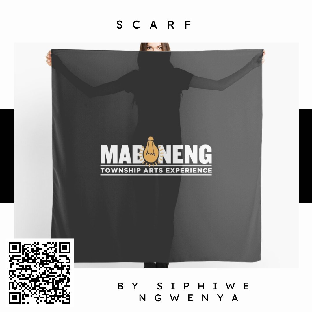 A versatile accessory that can be styled with various outfits - the Maboneng Township Arts Experience scarf in black is just that! Scan the QR code to shop! @visitjoburg @visitgauteng @visitsouthafrica #MabonengTownshipArtsExperience#ArtVenturousConference #TownshipArts