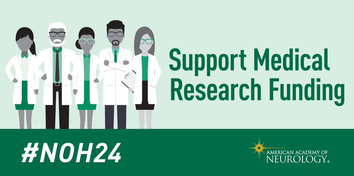 The AAN asks Congress to maintain robust funding for NINDS in FY 24 and FY 25 to sustain both programs' momentum. bit.ly/49CpgUR #NOH24 #NeuroTwitter #Neurology