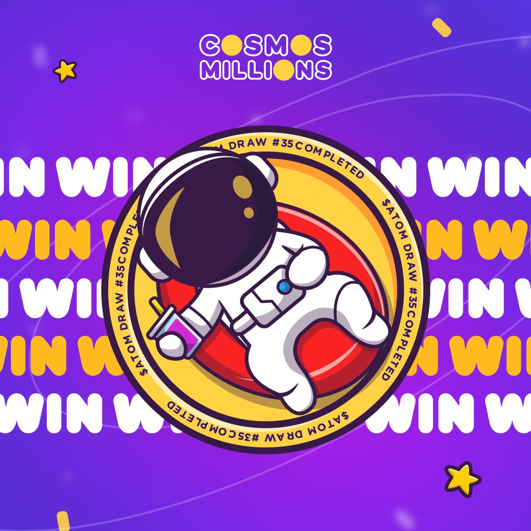 CosmosMillions's tweet image. DRAW #35 REPORT from the $ATOM pool 🚀
⚛️ 19,307 $ATOM in TVL
🧑🚀 298 unique Cosmonauts
🏆 101 $ATOM won across 61 prizes
DRAW #36 incoming with a prize pool over 422 $ATOM 🔥💘🍀