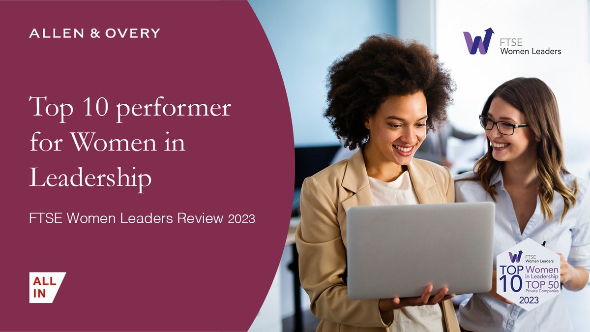 We are proud to be recognised as a top 10 performer for Women in Leadership in the FTSE Women Leaders Review 2023. #WomenOnBoards #WomenInBusiness #DiversityandInclusion