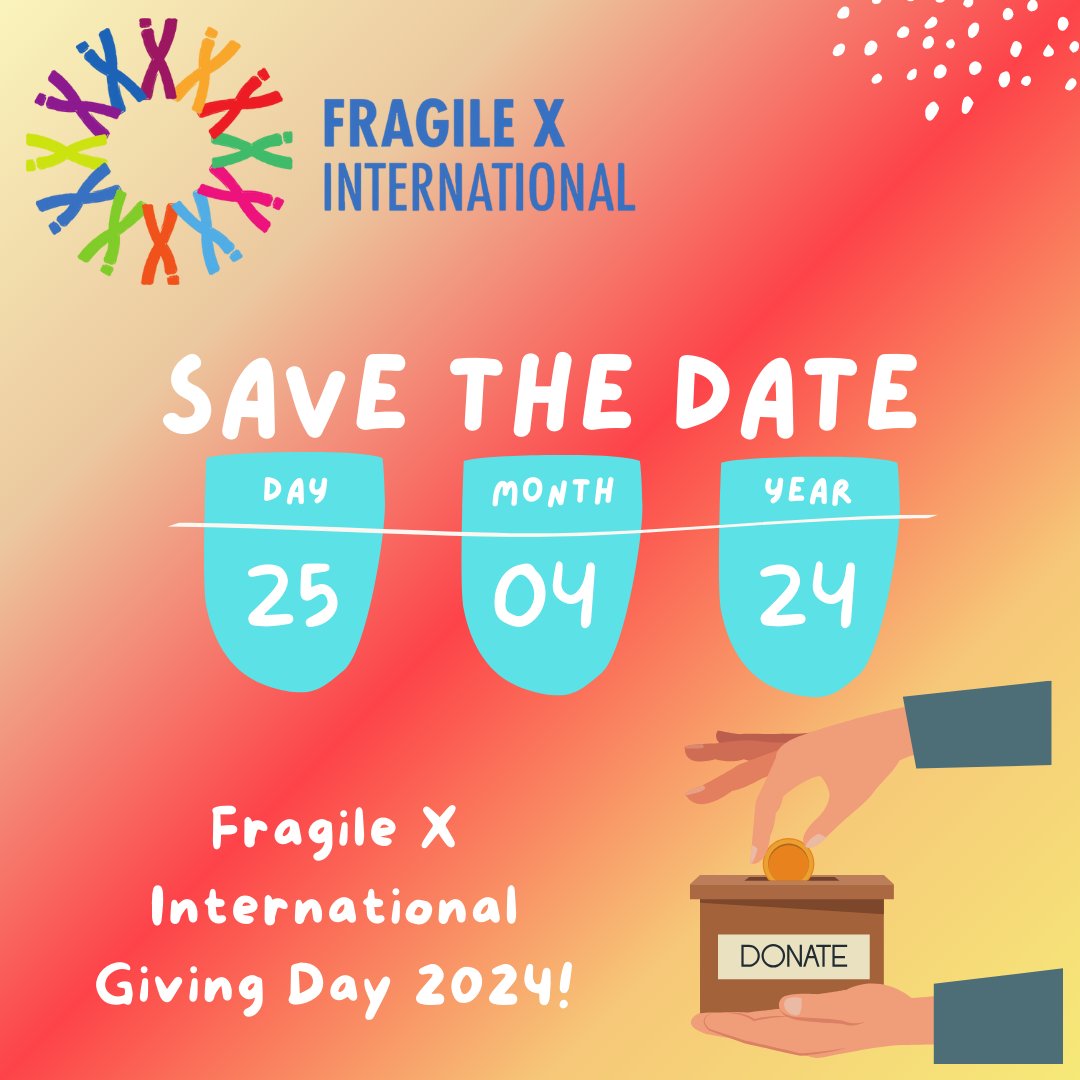 FraXI_FragileX's tweet photo. Next April 25th will be FraXI Giving Day. You can help us achieve our vision. Please go to https://t.co/deXWM4hNKx and donate.
#togethermakingadifference #fraxigivingday2024 #supportus #yourdonationmatters #fragilexawareness #fragilexsyndrome https://t.co/02BNm3eRuF
