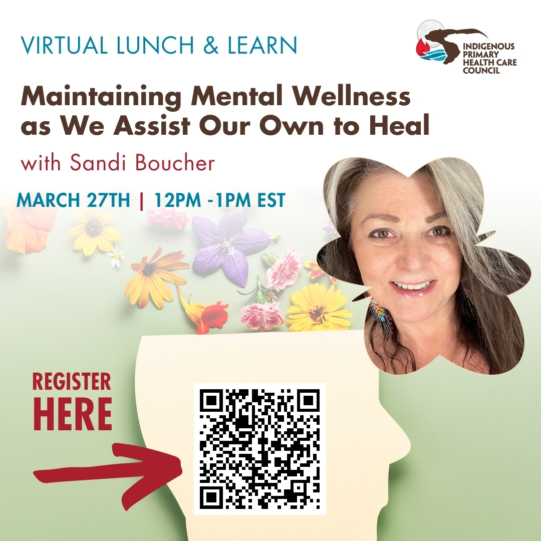 On March 27th, the IPHCC is hosting an empowering virtual lunch and learn session with Sandi Boucher on 'Maintaining Mental Wellness as We Assist Our Own to Heal.' Register here: iphcc-ca.zoom.us/meeting/regist…