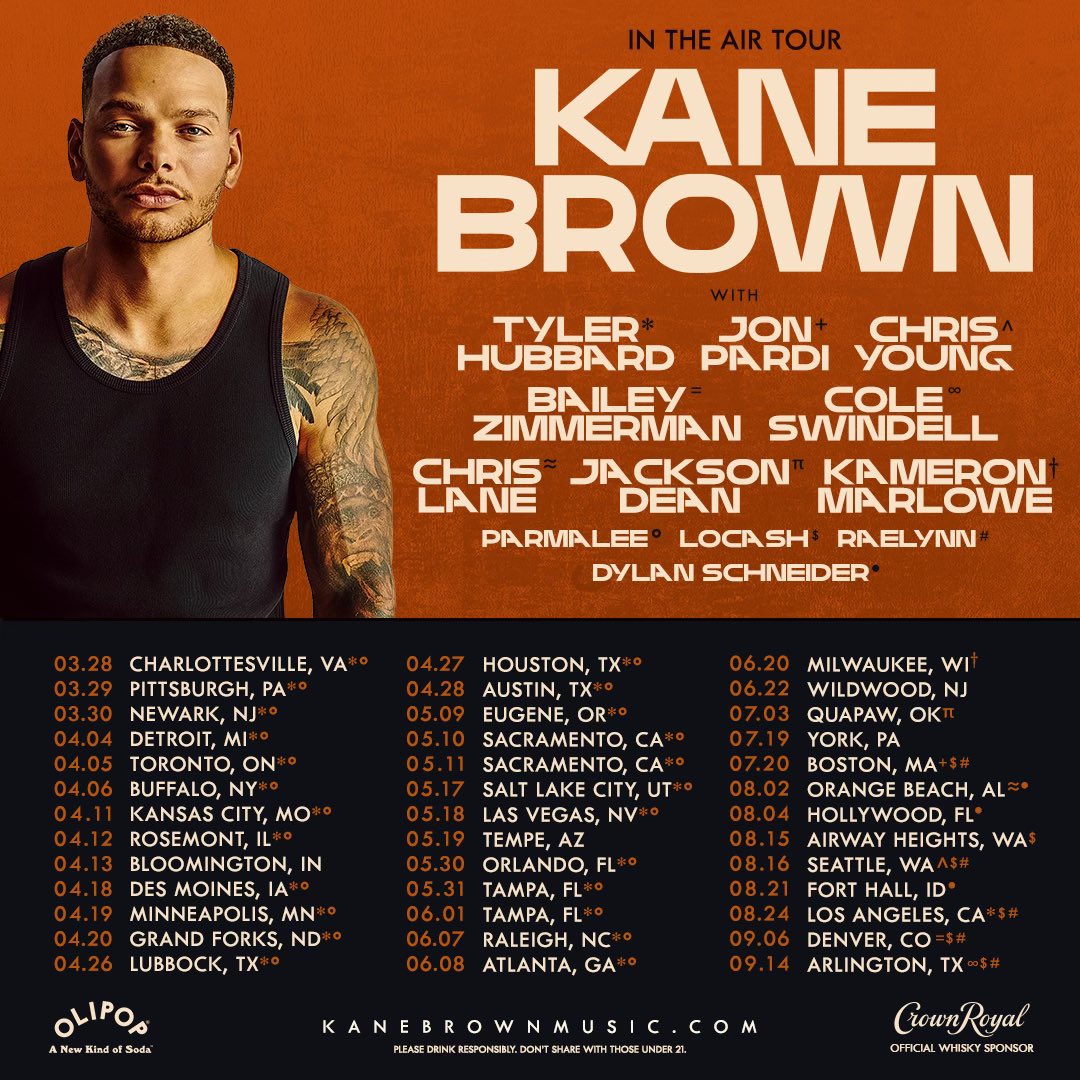 more shows added 🔥 tour.kanebrownmusic.com