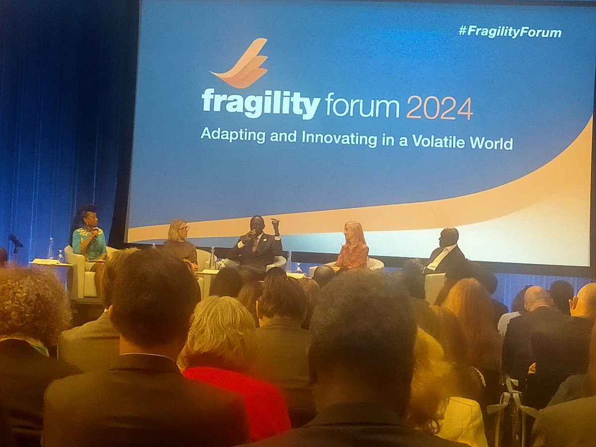# fragility forum 
Opening session looking we must be mindful that more than a quarter of the population globally is exposed to fragility. All stakeholders need to be fully engaged.