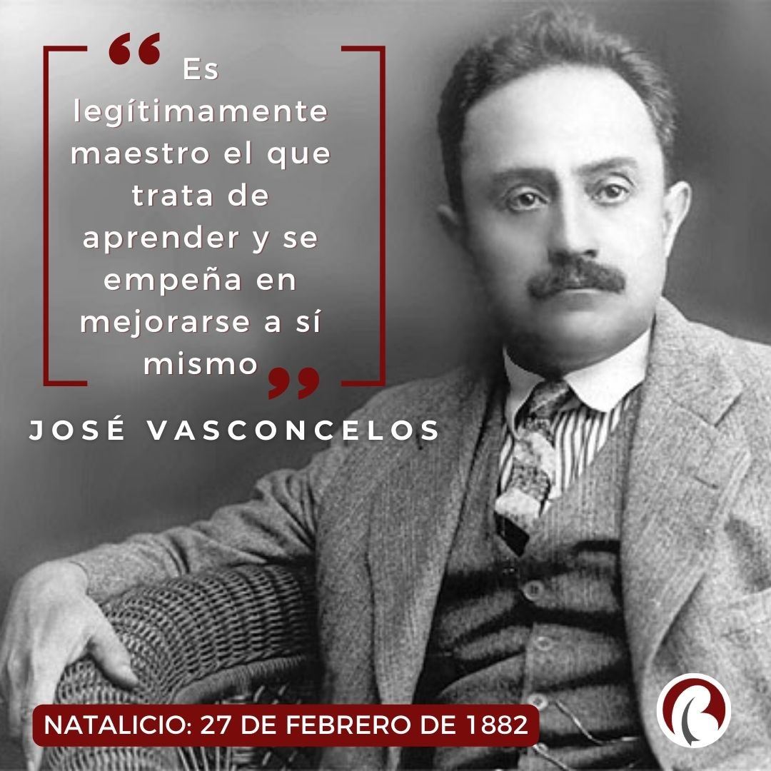 En el nacimiento de José Vasconcelos, personaje visionario que sembró las bases de la educación pública en México, honramos su legado de aprender y enseñar en comunidad, siendo el espíritu de la #EducaciónComunitaria del #CONAFE y que retoma la Nueva Escuela Mexicana #NEM. 👏📝🇲🇽