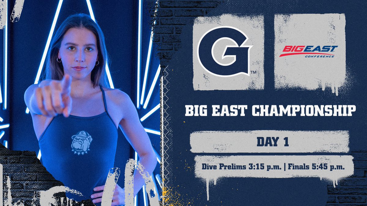 The Hoyas take on Day 1 of the @BIGEASTchamps Championship!! ⏰ Dive Prelims 3:15 p.m. | Event Finals 5:45 p.m. 📺 BIG EAST Digital Network 📍IUPUI Natatorium Day one schedule: 200 Medley Relay Women’s 1-Meter Dive 800 Free Relay #HoyaSaxa
