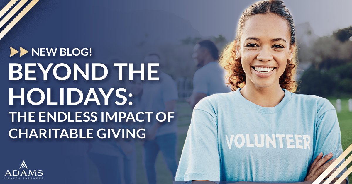 Have you ever thought about giving back all through the year? Check out Carson’s thoughts on creating a year-round #GivingStrategy.

davidadamsfinancialplanning.com/beyond-the-hol…

#CharitableGiving #LiveGenerously #FinTwit #AdamsWealthPartners #AWP