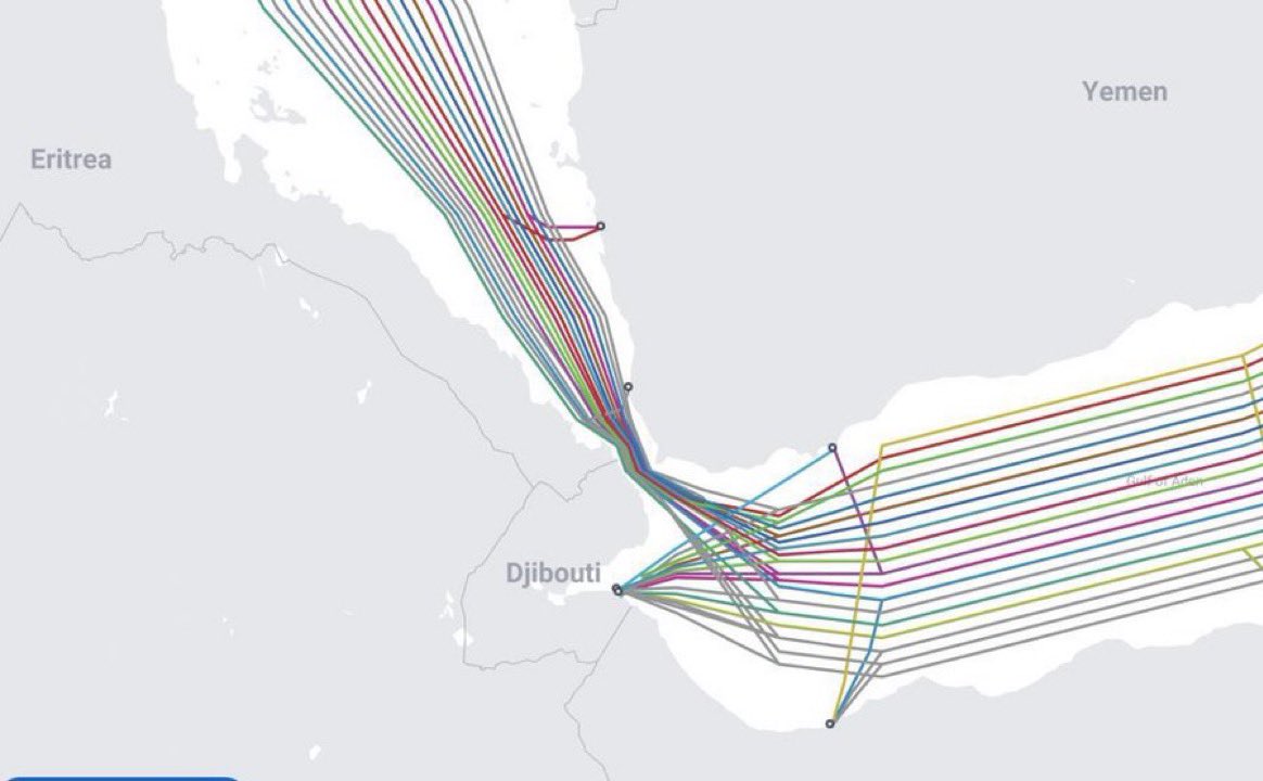 Recent attacks by the Iranian-backed #Houthi rebels in #Yemen have caused the outage of four underwater communications cables between Saudi Arabia and Djibouti. These cables, which are thought to be part of the AAE-1, Seacom, EIG, and TGN systems have also severely disrupted
