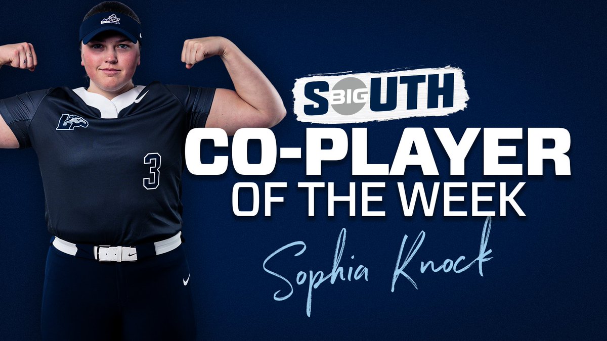 .@sophia_knock3 named @BigSouthSports Co-Player of the Week 📰 shorturl.at/qC035 #HorsePower | #GoWood | #SaddleUp