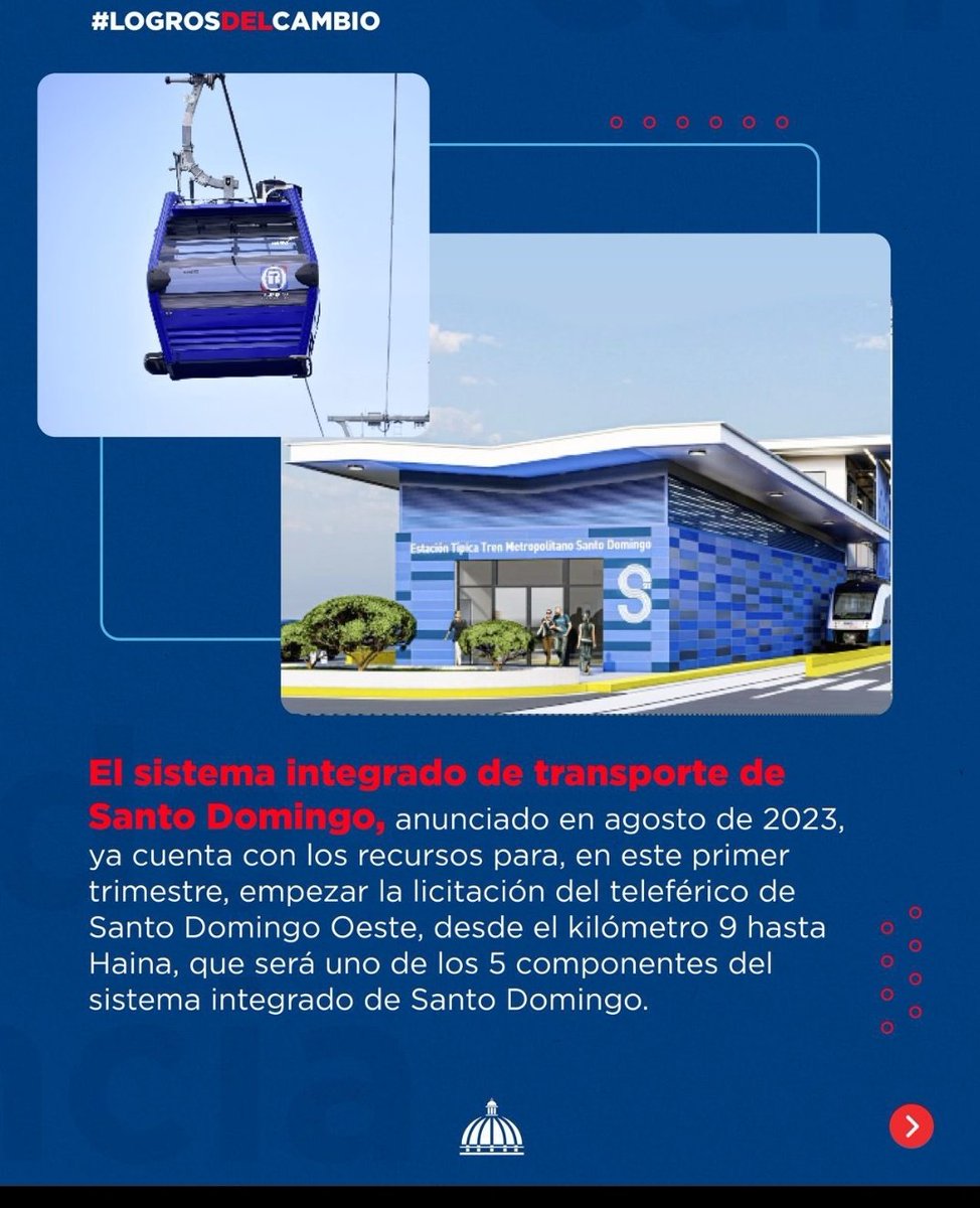 carlosrojas244's tweet image. El Teleférico de Santiago, que será inaugurado el próximo día 17 de marzo, y el monorriel, cuya primera prueba será en abril para empezar a operar en su primera fase a finales de este año y segunda fase a finales de 2025". #ElCambioSigue #VieneLoMejor 🇩🇴 #LogrosDelCambio
