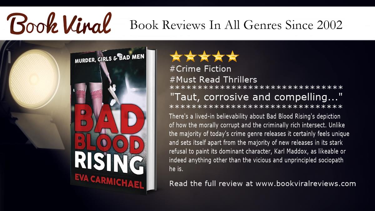 Taut, corrosive and compelling, Eva Carmichael’s latest  portrait of a twisted and savage criminal is smartly put together.
bookviralreviews.com/book-reviews/c… #crimefictionbooks #crimefictionaddict #crimefictionauthor #bookreccomendation