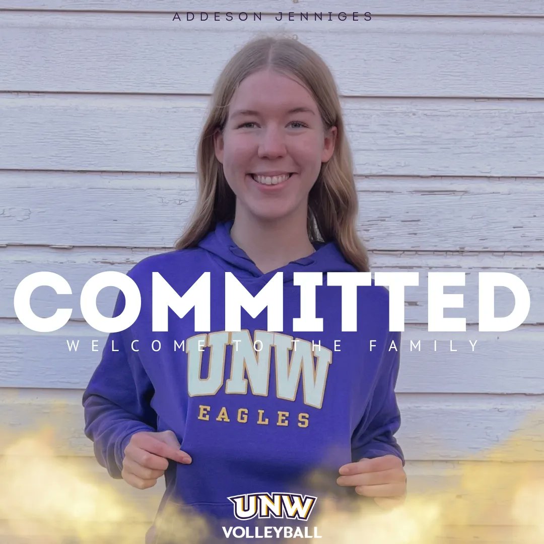 RECRUIT NEWS! Addeson Jenniges (Walnut Grove, MN / Westbrook Walnut Grove) has made her decision to join the @unweagles volleyball program! Welcome to the UNW volleyball family Addeson!