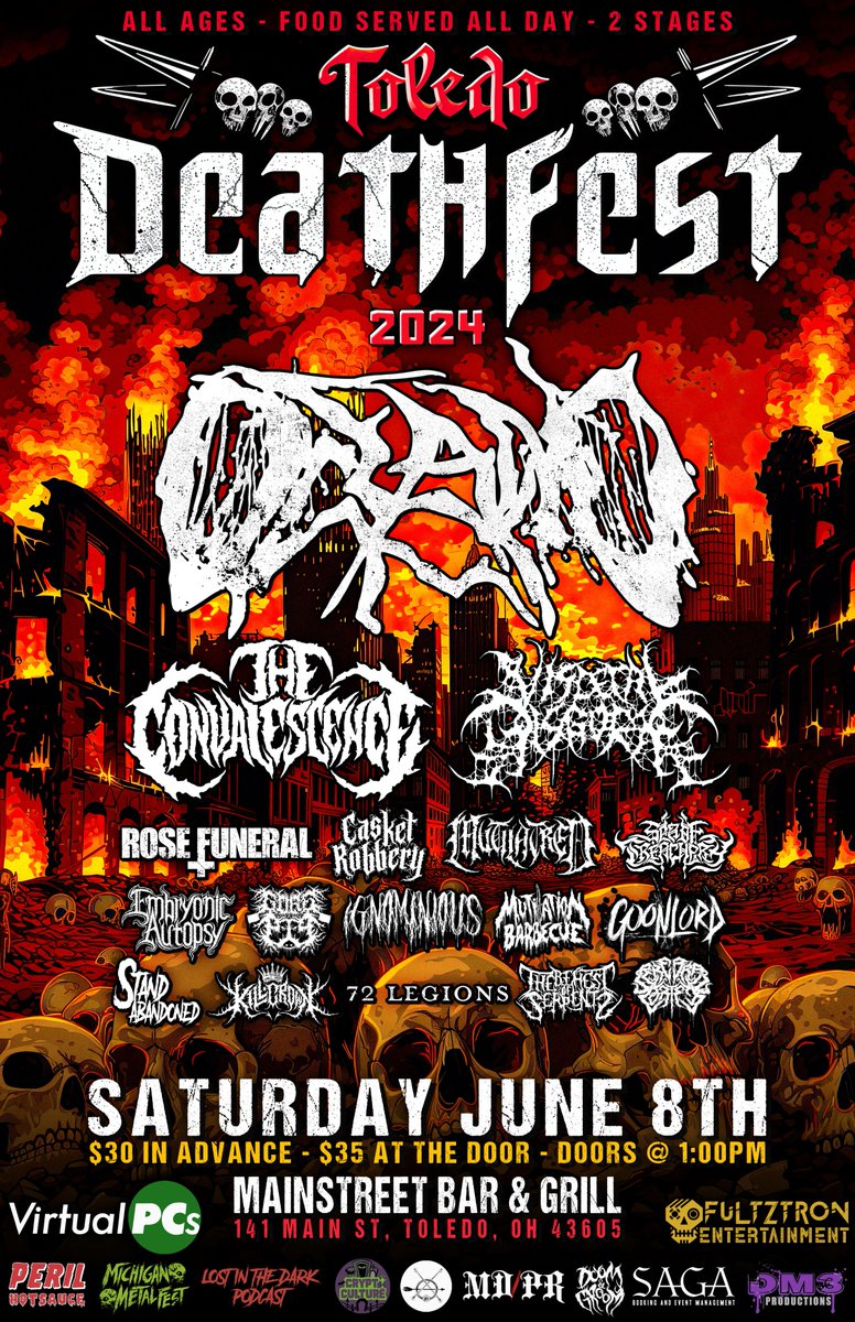 Just Announced!!! We will be performing at Toledo Deathfest 2024 along with Oceano, Visceral Disgorge, Rose Funeral, Casket Robbery, &amp; More!!! 

Get Tickets at tconband.com 

#TheConvalescence #Oceano #VisceralDisgorge #ToledoDeathfest #Metal