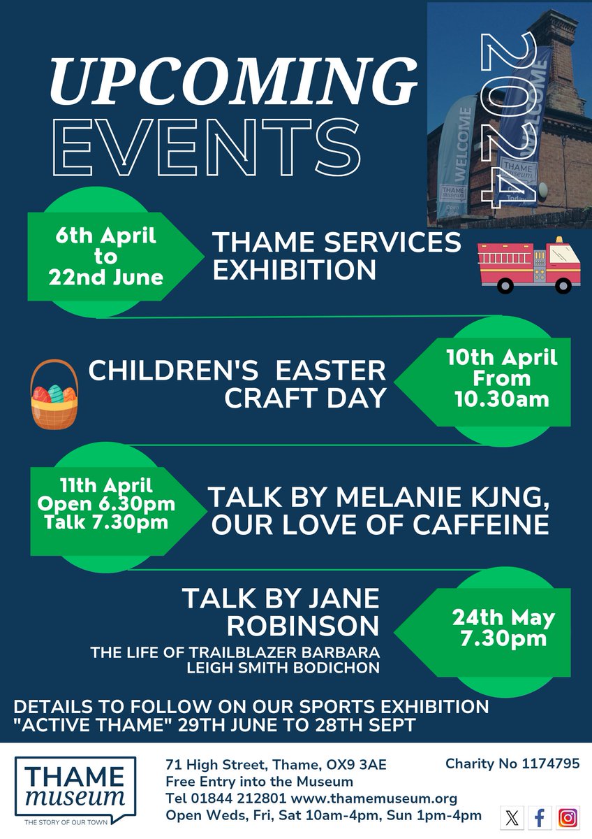 There's lots going on this year Thame Museum, check out our Spring Events. Watch this space for more events.... thamemuseum.org #thamemuseum #historyofthame #visitthame #kidsactivity #halftermactivities #childrensactivities #thame