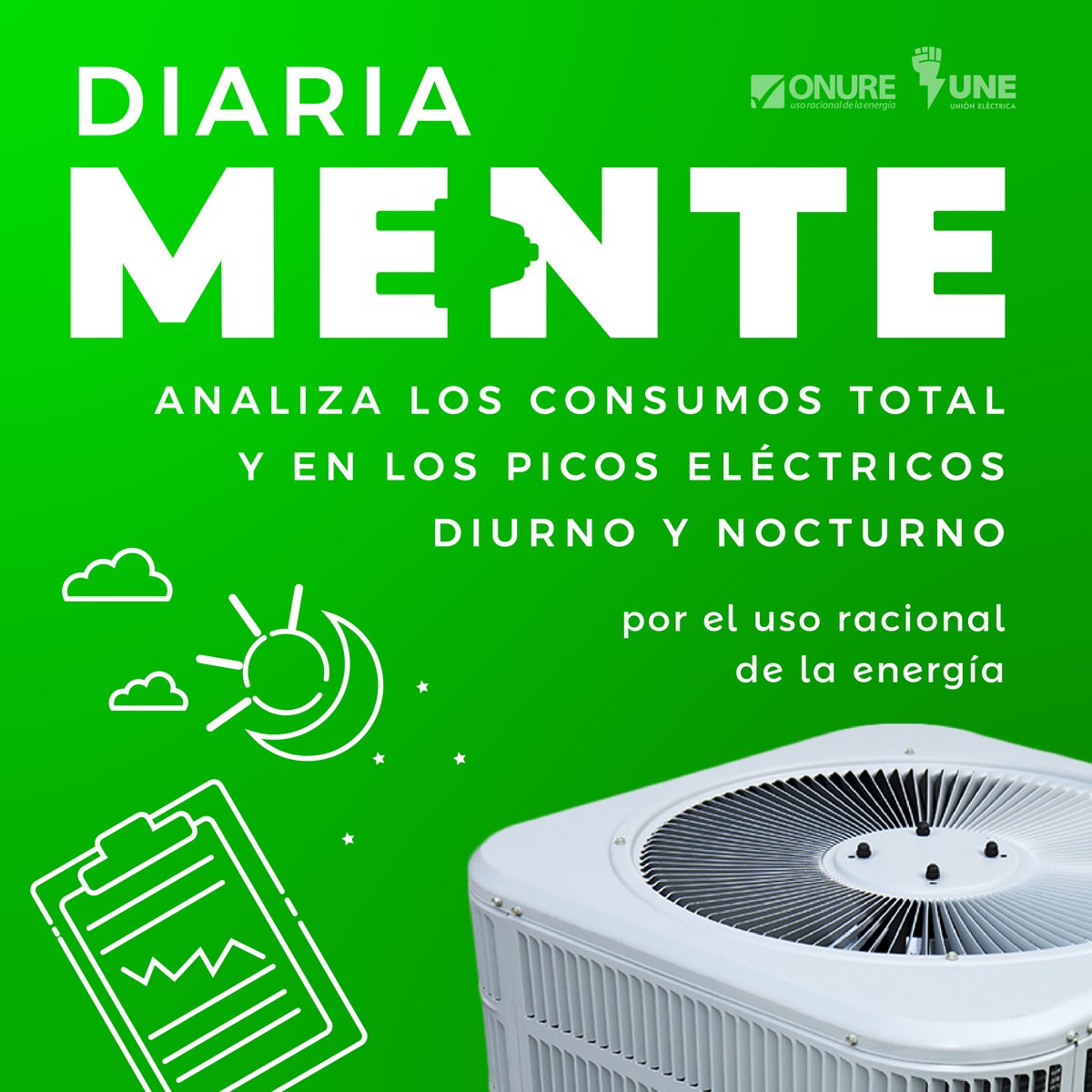 OnureH's tweet photo. Analiza los consumos total y en los picos eléctricos diurno y nocturno. Por el #UsoRacionalDeLaEnergía
#SectorEstatal https://t.co/tf2rxJ0CZB