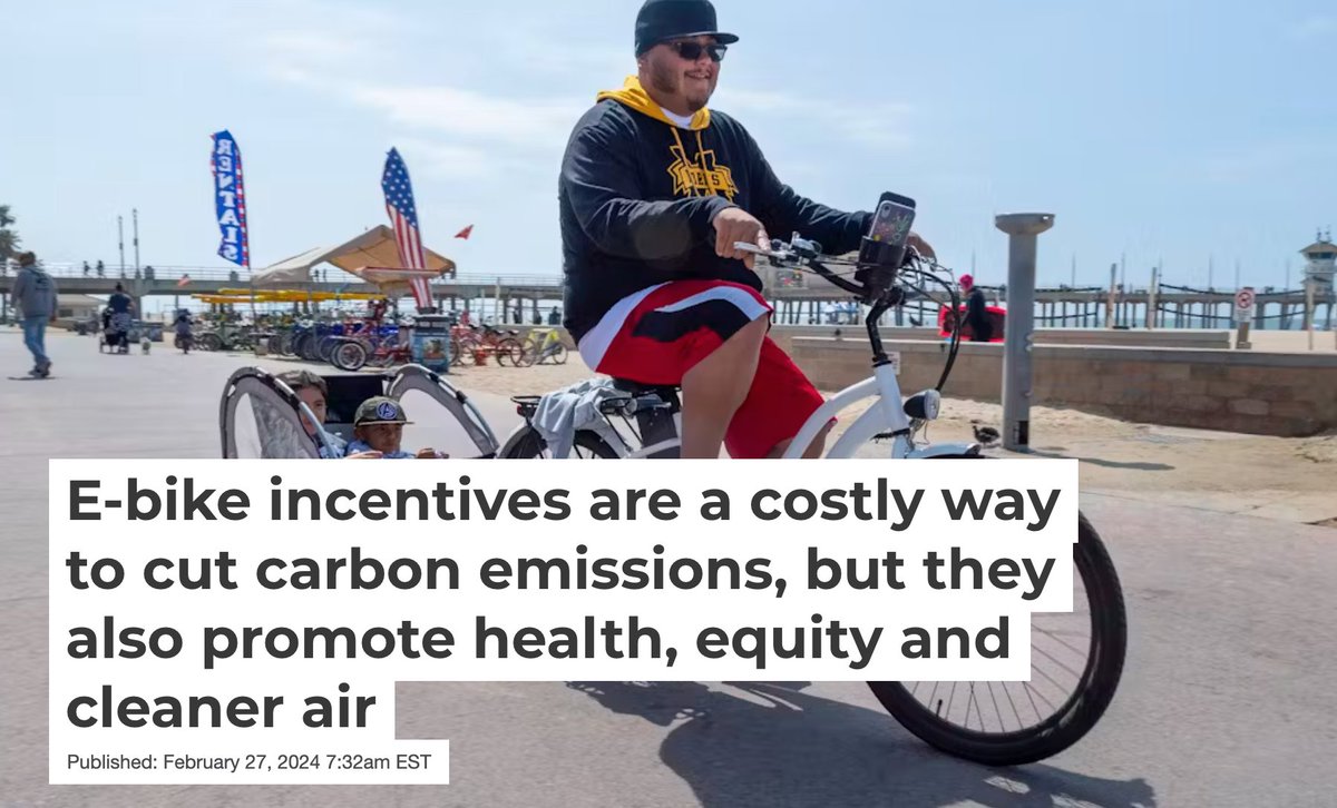 #EBikes have captured attention across the US, for good reason: They are energy-efficient, provide exercise, and are accessible for many types of riders. Hear from @drchrischerry @UTKnoxville, @johnmacpdx & Luke Jones of @valdostastate in @ConversationUS: theconversation.com/e-bike-incenti…