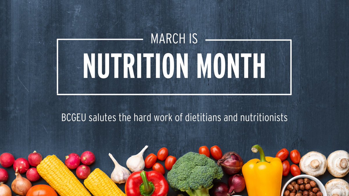 It's #NutritionMonth and we're recognizing the incredible role nutritionists and dietitians play in the health care team. Thank you for all your work!