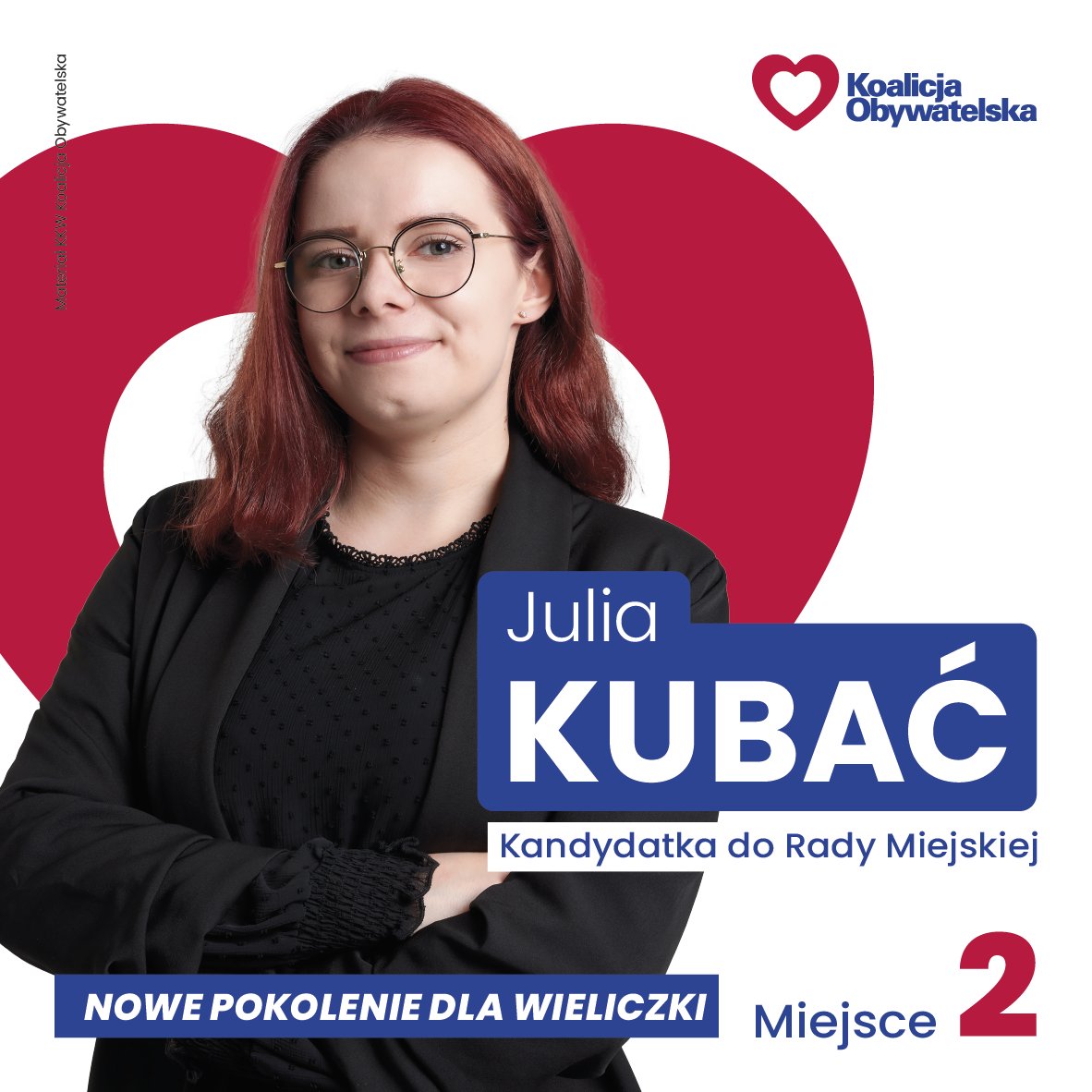 Kandyduje do Rady Miasta w Wieliczce❗

Wieliczka jest moim rodzinnym miastem i pragnę by była miastem dla wszystkich. 

Czas dać szansę nowemu pokoleniu! 
7 kwietnia szukaj mnie pod numerem 2️⃣❗