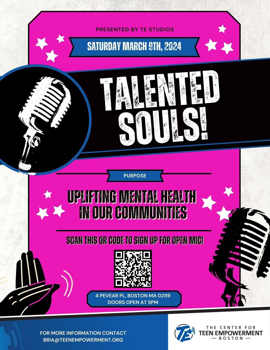 BOSTON: Join us March 9 for TALENTED SOULS! Sign up to perform or join the audience! 🔥 🔥 🔥