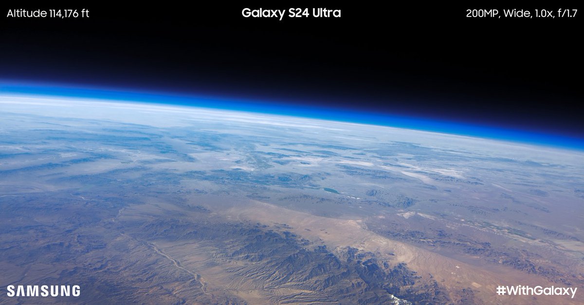 @katecar321 Our newest mission? 🚀 Soaring into space to capture all the details from high above on the new #GalaxyS24 Ultra. Want more? ❤️ this post to receive another photo shot from space #withGalaxy . Reply #stop to unsubscribe.