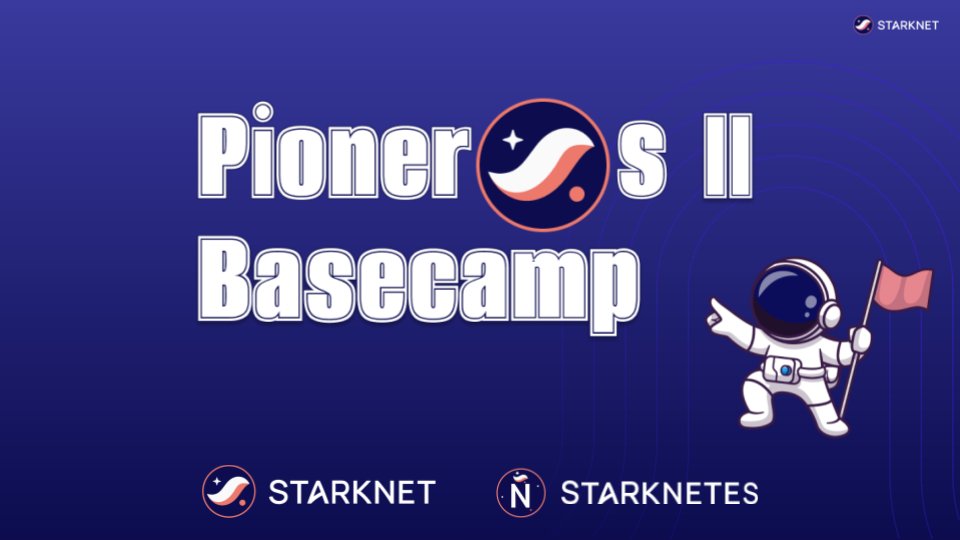 ✨ ¡Nos complace anunciar la 2da edición de Pioneros Basecamp! ✨

En bootcamp de programación gratuito impartido por miembros de la comunidad hispanohablante que te ayuda a iniciar en el ecosistema <a href="/Starknet/">Starknet (BTCFi arc) 🥷</a> 👨‍🚀 con el apoyo de la <a href="/StarknetFndn/">Starknet Foundation (BTCFi arc)</a>

📌 📅 A partir del 03 de abril