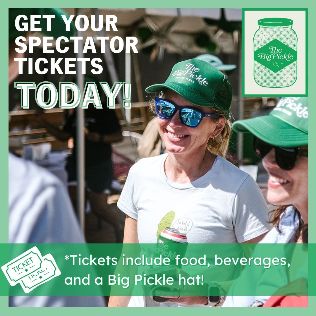 Spectator tickets are available for our upcoming pickleball tournament on March 22! It's sure to be a dill-ightful day of competition, great drinks and food, music, raffle prizes and more! You don't want to miss out. Grab your tickets today at l8r.it/JLpS