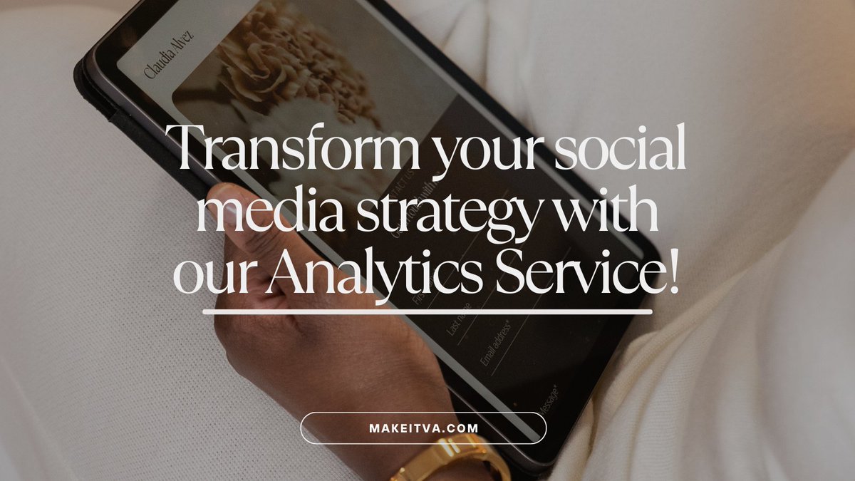 MakeITVA's tweet photo. Transform your social media strategy with our Analytics Service! 🚀 Dive deep into data and unlock your business's full potential. Ready to level up? DM us now! #TechTuesday #AnalyticsService #SocialStrategy 📈💡 https://t.co/fLcCoDoYZt