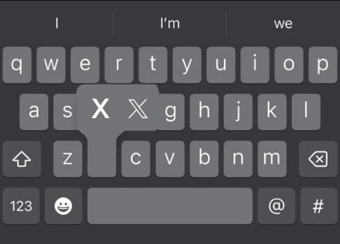 If your phone is real,  

Hold X to make 𝕏